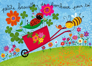 Carte petites attentions La petite brouette de bonheur